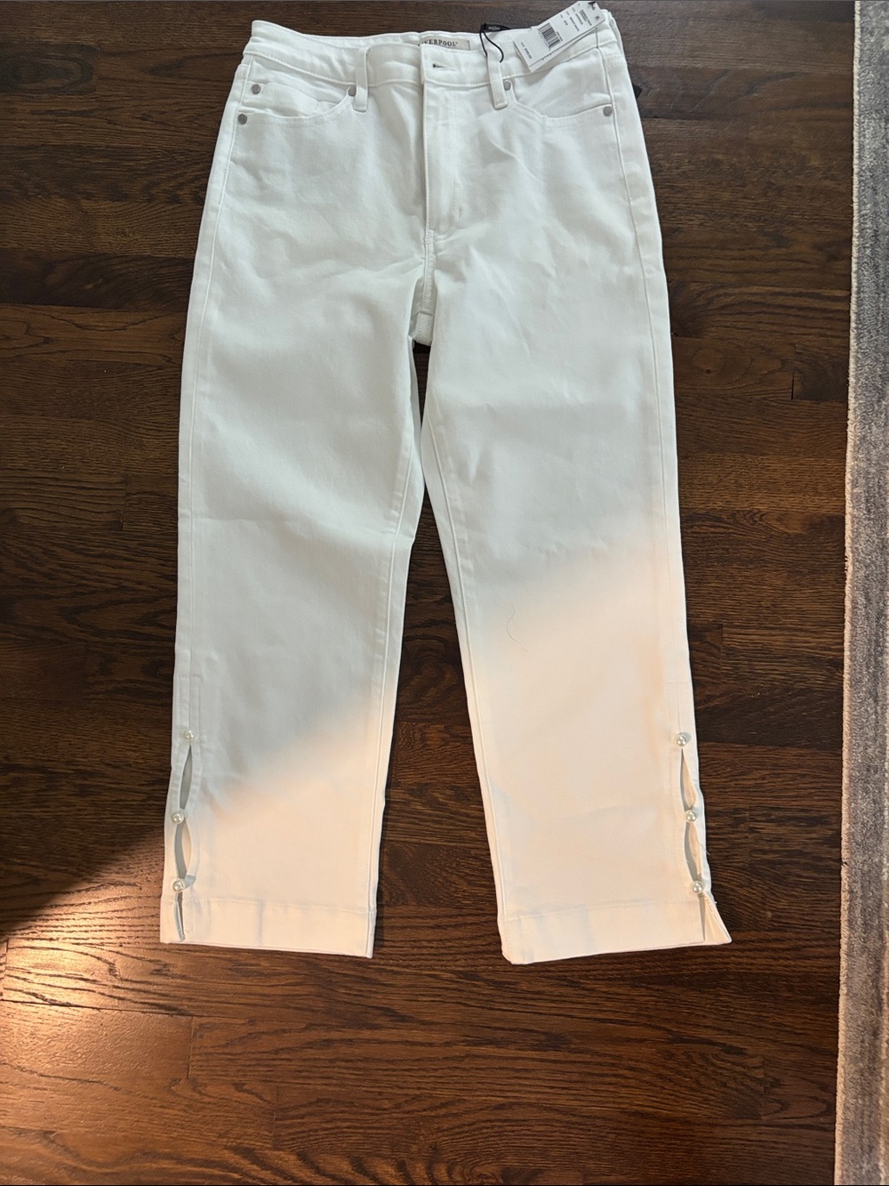 Liverpool White Ankle Cropped Jeans